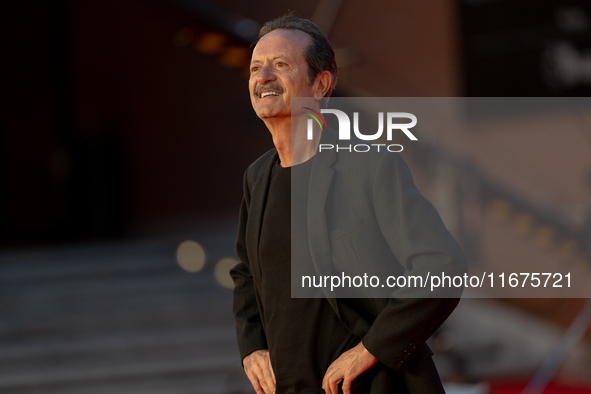 Rocco Papaleo attends the ''U.S. Palmese'' red carpet during the 19th Rome Film Festival at Auditorium Parco Della Musica in Rome, Italy, on...