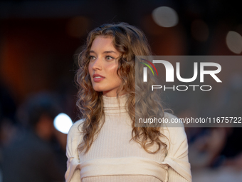 Giulia Maenza attends the ''U.S. Palmese'' red carpet during the 19th Rome Film Festival at Auditorium Parco Della Musica in Rome, Italy, on...