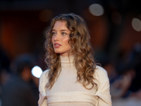 Giulia Maenza attends the ''U.S. Palmese'' red carpet during the 19th Rome Film Festival at Auditorium Parco Della Musica in Rome, Italy, on...