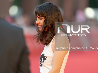 Aurora Calabresi attends the ''U.S. Palmese'' red carpet during the 19th Rome Film Festival at Auditorium Parco Della Musica in Rome, Italy,...