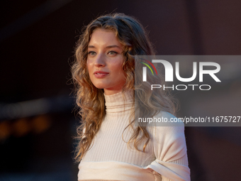 Giulia Maenza attends the ''U.S. Palmese'' red carpet during the 19th Rome Film Festival at Auditorium Parco Della Musica in Rome, Italy, on...