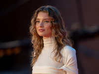 Giulia Maenza attends the ''U.S. Palmese'' red carpet during the 19th Rome Film Festival at Auditorium Parco Della Musica in Rome, Italy, on...