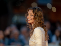 Giulia Maenza attends the ''U.S. Palmese'' red carpet during the 19th Rome Film Festival at Auditorium Parco Della Musica in Rome, Italy, on...