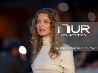 Giulia Maenza attends the ''U.S. Palmese'' red carpet during the 19th Rome Film Festival at Auditorium Parco Della Musica in Rome, Italy, on...