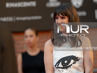 Aurora Calabresi attends the ''U.S. Palmese'' red carpet during the 19th Rome Film Festival at Auditorium Parco Della Musica in Rome, Italy,...