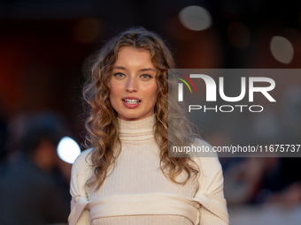 Giulia Maenza attends the ''U.S. Palmese'' red carpet during the 19th Rome Film Festival at Auditorium Parco Della Musica in Rome, Italy, on...