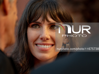 Aurora Calabresi attends the ''U.S. Palmese'' red carpet during the 19th Rome Film Festival at Auditorium Parco Della Musica in Rome, Italy,...