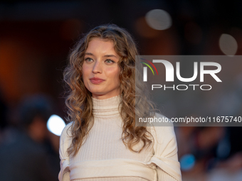 Giulia Maenza attends the ''U.S. Palmese'' red carpet during the 19th Rome Film Festival at Auditorium Parco Della Musica in Rome, Italy, on...