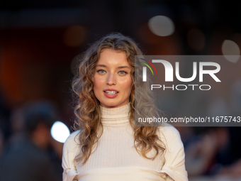 Giulia Maenza attends the ''U.S. Palmese'' red carpet during the 19th Rome Film Festival at Auditorium Parco Della Musica in Rome, Italy, on...