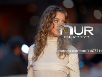 Giulia Maenza attends the ''U.S. Palmese'' red carpet during the 19th Rome Film Festival at Auditorium Parco Della Musica in Rome, Italy, on...