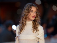 Giulia Maenza attends the ''U.S. Palmese'' red carpet during the 19th Rome Film Festival at Auditorium Parco Della Musica in Rome, Italy, on...