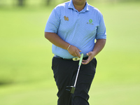 Kiradech Aphibarnrat of Thailand walks on the 16th green on day one of the Estrella Damm N.A. Andalucia Masters 2024 at Real Club de Golf So...