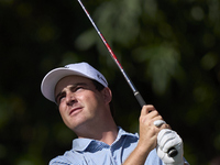 Aaron Cockerill of Canada tees off on the 17th hole on day one of the Estrella Damm N.A. Andalucia Masters 2024 at Real Club de Golf Sotogra...