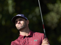 Adri Arnaus of Spain tees off on the 17th hole on day one of the Estrella Damm N.A. Andalucia Masters 2024 at Real Club de Golf Sotogrande i...