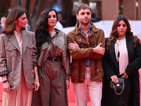 Elisa Fuksas, Elisa Casseri, Flavio Furno, and Lavinia Fuksas attend the ''Marko Polo'' red carpet during the 19th Rome Film Festival at Aud...