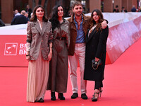 Elisa Fuksas, Elisa Casseri, Flavio Furno, and Lavinia Fuksas attend the ''Marko Polo'' red carpet during the 19th Rome Film Festival at Aud...