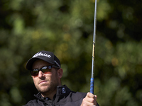 Matthew Southgate of England tees off on the 17th hole on day one of the Estrella Damm N.A. Andalucia Masters 2024 at Real Club de Golf Soto...