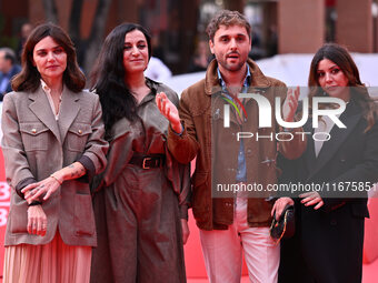 Elisa Fuksas, Elisa Casseri, Flavio Furno, and Lavinia Fuksas attend the ''Marko Polo'' red carpet during the 19th Rome Film Festival at Aud...