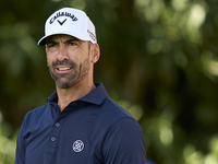 Alvaro Quiros of Spain looks on the 17th hole on day one of the Estrella Damm N.A. Andalucia Masters 2024 at Real Club de Golf Sotogrande in...