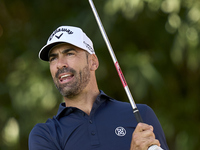 Alvaro Quiros of Spain tees off on the 17th hole on day one of the Estrella Damm N.A. Andalucia Masters 2024 at Real Club de Golf Sotogrande...