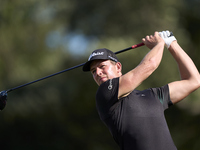 Niklas Norgaard of Denmark tees off on the 12th hole on day one of the Estrella Damm N.A. Andalucia Masters 2024 at Real Club de Golf Sotogr...