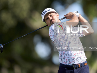 David Ravetto of France tees off on the 12th hole on day one of the Estrella Damm N.A. Andalucia Masters 2024 at Real Club de Golf Sotogrand...