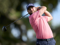 Jordan Smith of England tees off on the 12th hole on day one of the Estrella Damm N.A. Andalucia Masters 2024 at Real Club de Golf Sotogrand...