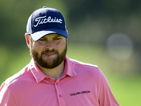 Jordan Smith of England reacts on the 11th green on day one of the Estrella Damm N.A. Andalucia Masters 2024 at Real Club de Golf Sotogrande...