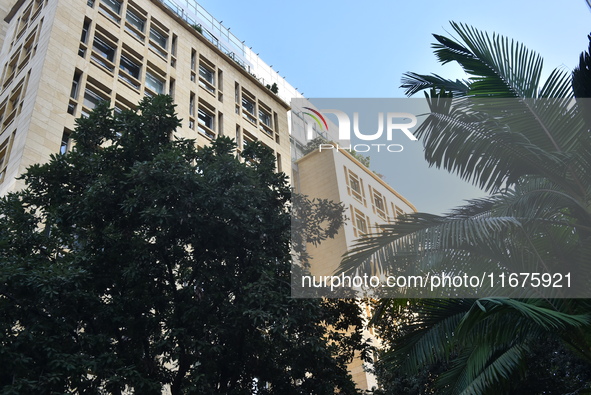 A central Beirut building, home to the offices of Al Jazeera and the embassies of Norway and Azerbaijan, is evacuated in Beirut, Lebanon, on...