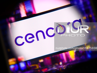 Cencora logo is screened on a mobile phone for illustration photo. Krakow, Poland on October 17th, 2024. (