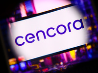 Cencora logo is screened on a mobile phone for illustration photo. Krakow, Poland on October 17th, 2024. (