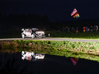 Driver Takamoto Katsuta and co-driver Aaron Johnston of Team Toyota Gazoo Racing WRT, in a Toyota GR Yaris Rally1 Hybrid, face the first day...