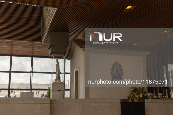 A general view inside the Chapel of Fatima in Lisbon, Portugal, on October 17, 2024. Fatima becomes a pilgrimage destination for migrants as...