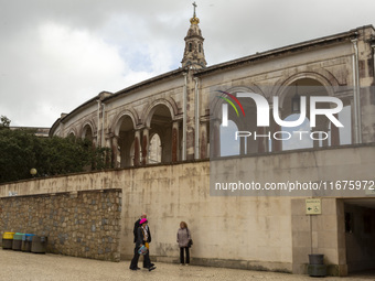 A general view outside the Basilica of Fatima in Lisbon, Portugal, on October 17, 2024. Fatima becomes a pilgrimage destination for migrants...