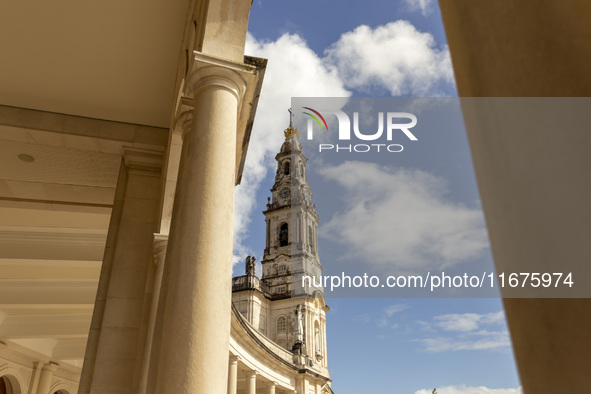 A general view outside the Basilica of Fatima in Lisbon, Portugal, on October 17, 2024. Fatima becomes a pilgrimage destination for migrants...