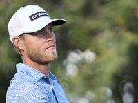 Jesper Svensson of Sweden tees off on the 15th hole on day one of the Estrella Damm N.A. Andalucia Masters 2024 at Real Club de Golf Sotogra...