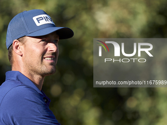 Victor Perez of France looks on the 15th hole on day one of the Estrella Damm N.A. Andalucia Masters 2024 at Real Club de Golf Sotogrande in...