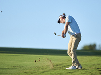 Marcel Siem of Germany plays his second shot on the 15th hole on day one of the Estrella Damm N.A. Andalucia Masters 2024 at Real Club de Go...