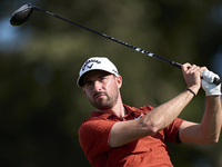 Frederic Lacroix of France tees off on the 12th hole on day one of the Estrella Damm N.A. Andalucia Masters 2024 at Real Club de Golf Sotogr...