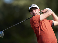 Frederic Lacroix of France tees off on the 12th hole on day one of the Estrella Damm N.A. Andalucia Masters 2024 at Real Club de Golf Sotogr...