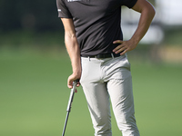 Niklas Norgaard of Denmark waits to play on the 14th hole on day one of the Estrella Damm N.A. Andalucia Masters 2024 at Real Club de Golf S...