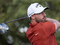 Frederic Lacroix of France tees off on the 15th hole on day one of the Estrella Damm N.A. Andalucia Masters 2024 at Real Club de Golf Sotogr...