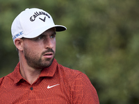 Frederic Lacroix of France observes the 15th hole on day one of the Estrella Damm N.A. Andalucia Masters 2024 at Real Club de Golf Sotogrand...