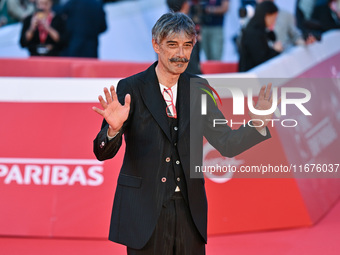 Max Mazzotta attends the ''U.S. Palmese'' red carpet during the 19th Rome Film Festival at Auditorium Parco Della Musica in Rome, Italy, on...