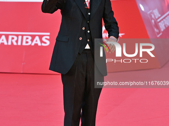 Max Mazzotta attends the ''U.S. Palmese'' red carpet during the 19th Rome Film Festival at Auditorium Parco Della Musica in Rome, Italy, on...