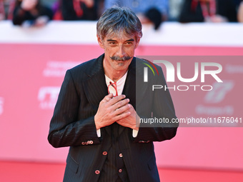 Max Mazzotta attends the ''U.S. Palmese'' red carpet during the 19th Rome Film Festival at Auditorium Parco Della Musica in Rome, Italy, on...