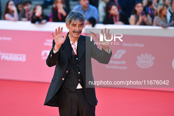 Max Mazzotta attends the ''U.S. Palmese'' red carpet during the 19th Rome Film Festival at Auditorium Parco Della Musica in Rome, Italy, on...