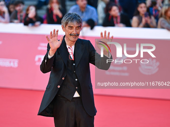 Max Mazzotta attends the ''U.S. Palmese'' red carpet during the 19th Rome Film Festival at Auditorium Parco Della Musica in Rome, Italy, on...