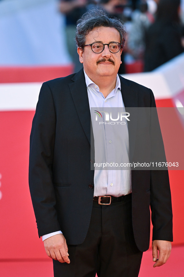 Massimo De Lorenzo attends the ''U.S. Palmese'' red carpet during the 19th Rome Film Festival at Auditorium Parco Della Musica in Rome, Ital...