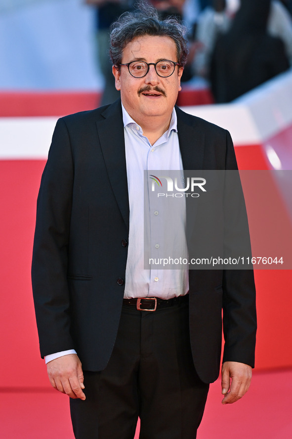 Massimo De Lorenzo attends the ''U.S. Palmese'' red carpet during the 19th Rome Film Festival at Auditorium Parco Della Musica in Rome, Ital...